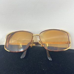 Vintage YSL “Yves Saint Laurent” Gold Glasses Frame Only Size 130 Made In Italy